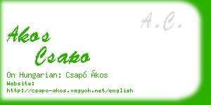 akos csapo business card
