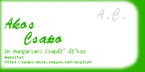 akos csapo business card